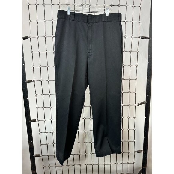 Dickies Mens Classic Black Work Pants 36x29 65% Polyester 35% Cotton Durable Mad - Picture 1 of 16